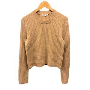 Madewell Ribbed Crewneck Sweater in Camel